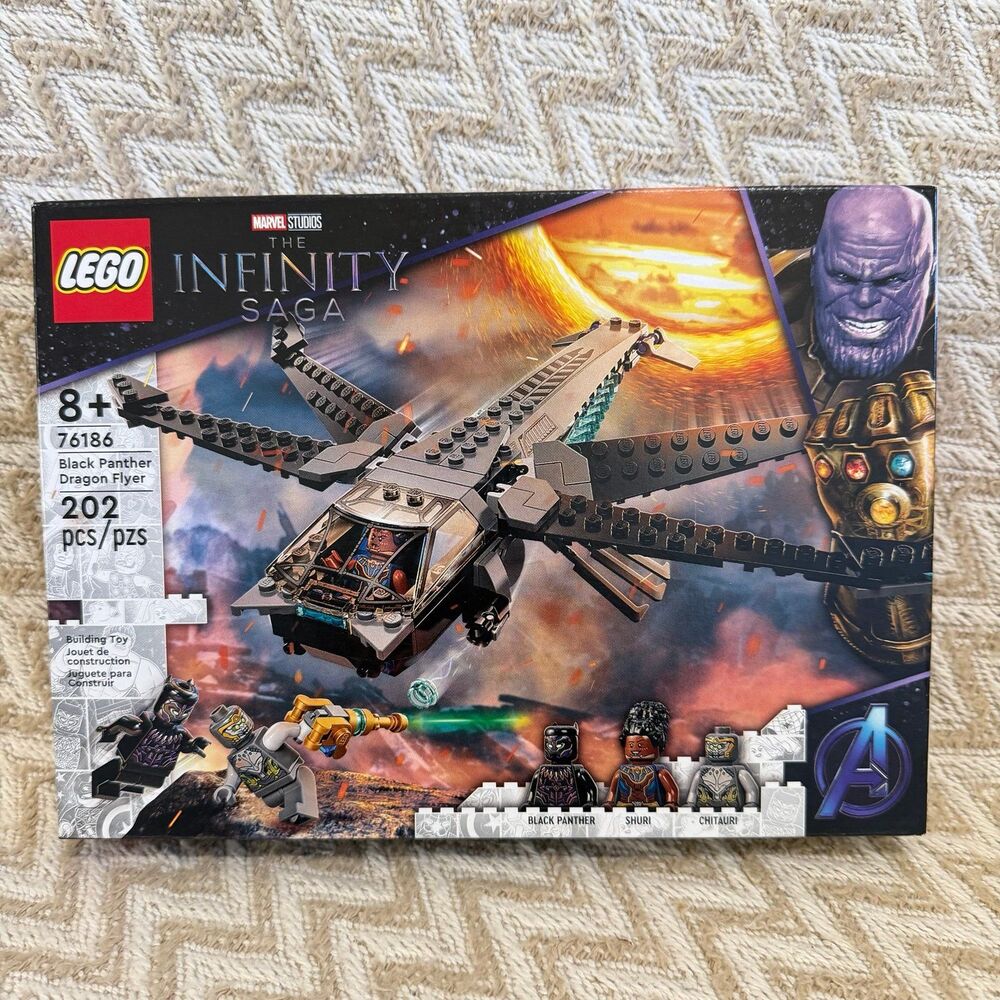 Lego Super Heroes Marvel Black Panther Dragon Flyer 76186 Building Kit Toy